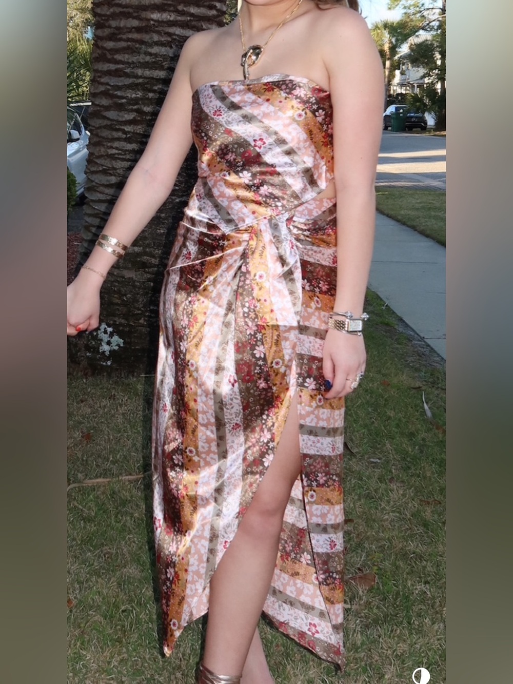 Strapless Floral Wrap Set